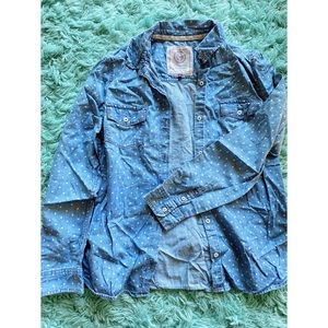 Blue Button-Up Long Sleeve